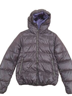 Duvetica Pure Goose Down Women's Jacket, Full Zip, Hooded, Packable. Sz 40.